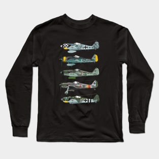 Focke-Wulf Fw190 "Würger" bird butcher aircraft WWII Long Sleeve T-Shirt